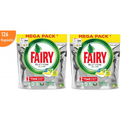 Fairy Platinum Spülmaschinentabs All-In-One Lemon 126er (2 x 63 Tabs)