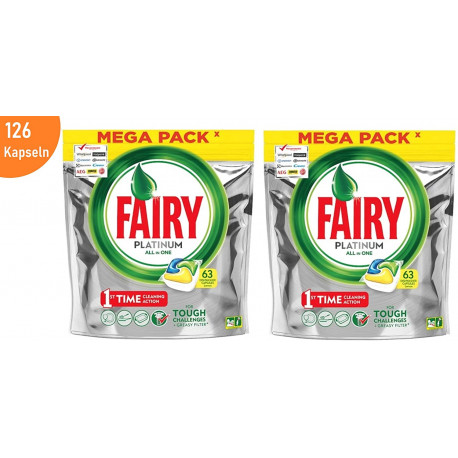 Fairy Platinum Dishwasher Tablets Lemon - 4x55pcs