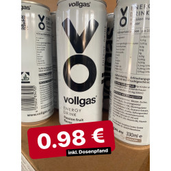 Vollgas Energy Drink "Passion fruit" 1 x 330 ml