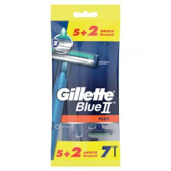 Gillette Einwegrasierer Blue II Plus, 7er Pack 2 langlebige Klingen mit Chrombeschichtung