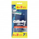 Gillette Einwegrasierer Blue II Plus, 7er Pack 2 langlebige Klingen mit Chrombeschichtung